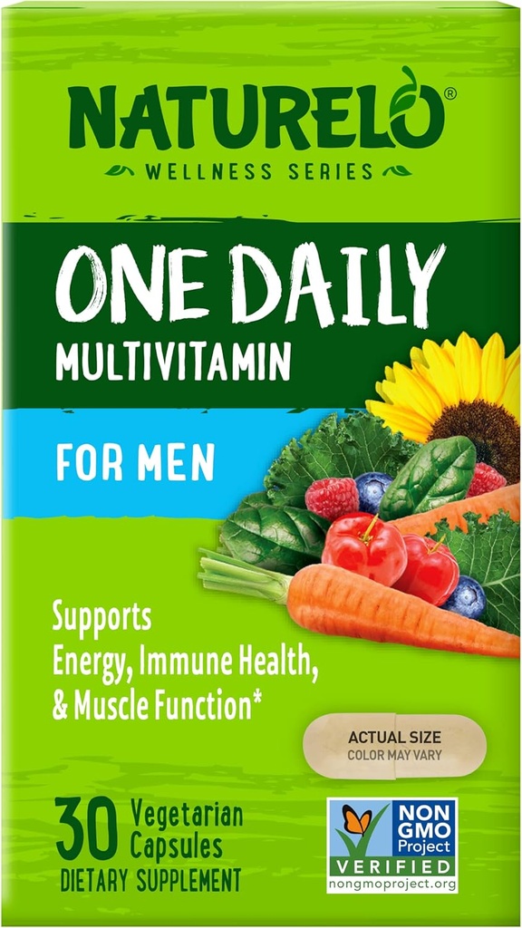 Naturelo, One Daily Multivitamin Kapseln für Männer, 30 Zähler