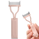 Wimpernkompensator, Arc Designed Lash Definer Comb Makeup Mascara Comb Applicator mit Cover, Augenkosmetische Brush Tool (Naked Pink)