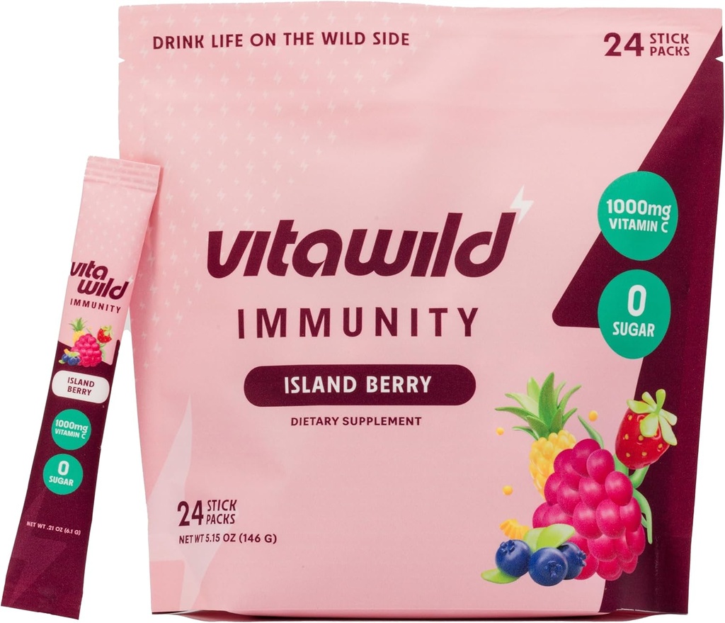 Immunität + Hydration Elektrolyt-Getränk | Elderberry & Zink Immununterstützung Hydration Packets | Vitamin C 1000mg | Immununterstützungsergänzung | Notfall Elderberry Vitamin C und Zink