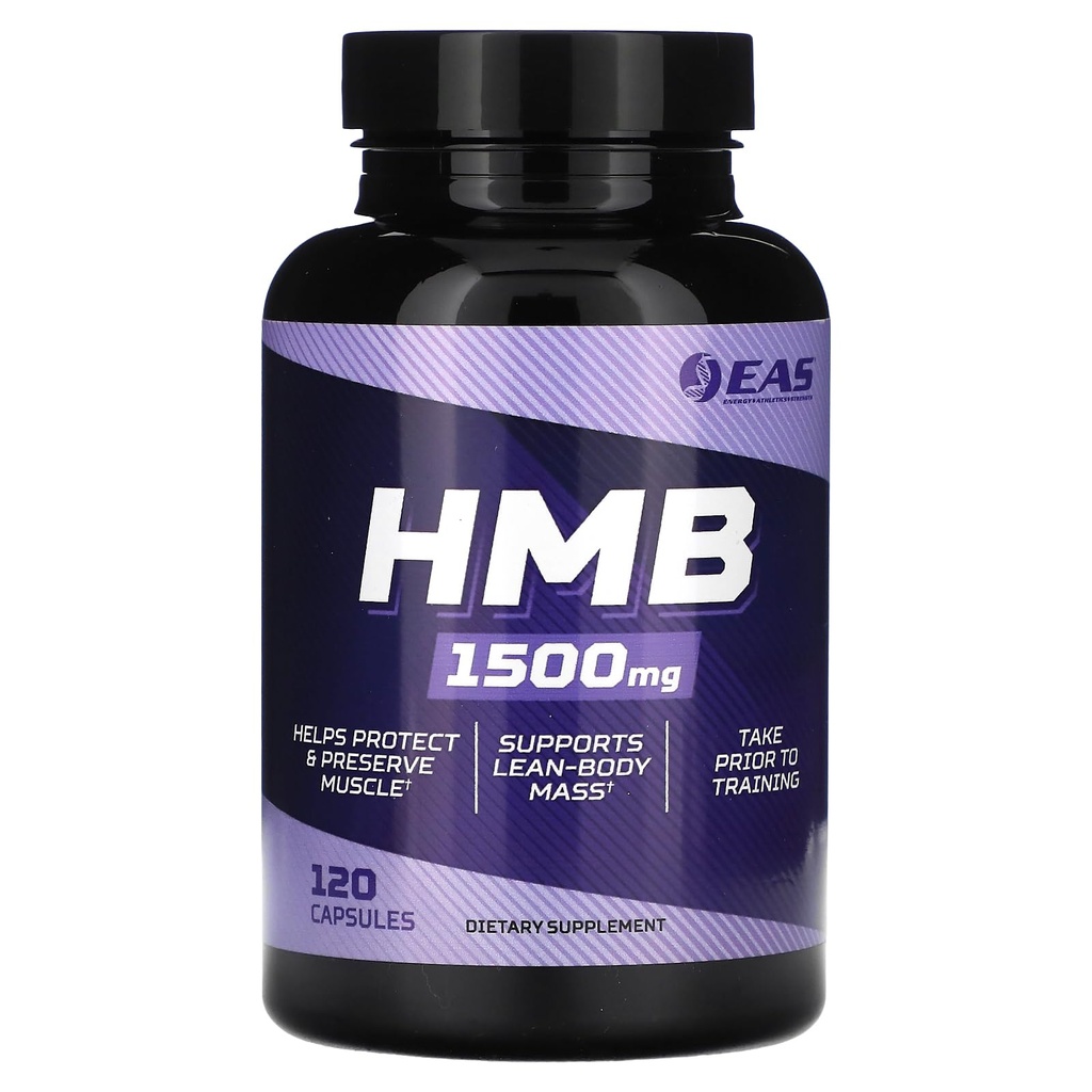 EAS HMB 1500mg | Qualität Beta-Hydroxy Beta-Methylbutyrat | Schutz und Unterstützung Lean Muskelmasse | Enhanced Recovery & Muskelreparatur | 120 Kapseln