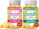 Lunakai Collagen und Vitamin D3 Gummie Bundle - Non-GMO Anti Aging Ergänzungen für Männer und Frauen - Immunität, Knochen und Stimmung Unterstützung Gummy für Erwachsene - 30 Tage Versorgung