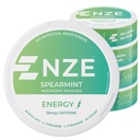 NZE Koffein Nootropic Pouches (Spearmint) - Energy Pouches mit 50mg Koffein, Alpha GPC, L-Tyrosine & L-Theanine mit Ohne Zucker oder künstliche Süßungsmittel - 15 Pouches Per Can - 5 Pack