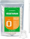 wananfu Taille 0 Capsules vides Végétarien (1000 Nombre) Bundle avec Micro Lab Spoon, Effacer Capsules Veggie Pill Taille 0 pour faire vos propres suppléments