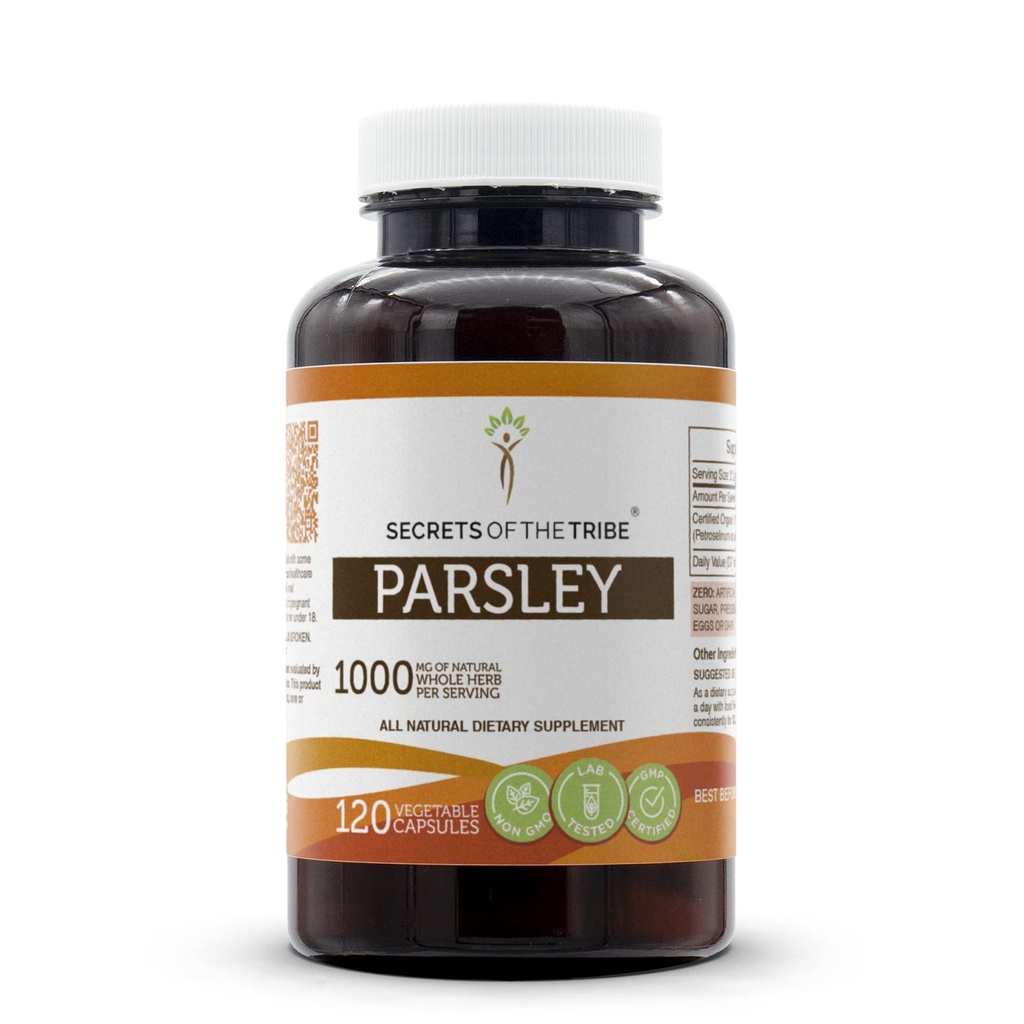 Geheimnisse der Tribe Parsley 120 Kapseln, 1000 mg, Petersilie (Petroselinum crispum) Getrocknete Blatt (120 Kapseln)