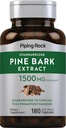 Piping Rock Pine Bark Extrakt Kapseln | 1500mg | 180 Count | Non-GMO, Gluten kostenlose Ergänzung