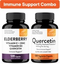 Sandhu's Immununterstützung Combo | Elderberry & Quercetin Kapseln Bundle | Unterstützt Immungesundheit