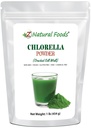 Z Natural Foods Chlorella Powder, Cracked Cell Wall Plant Protein, Blue Green Algae Superfood Powder, Perfekt für Glatteien, Getränke, Rezepte, Roh, Non GMO, Glutenfrei, Vegan, 1 lb
