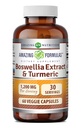 Erstaunliche Formeln Boswellia Extrakt & Kurkuma Ergänzung | 1200 Mg Pro Servieren | 60 Veggie Kapseln | Non-GMO | Gluten Free | Made in USA |