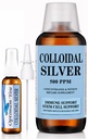 Colloïdal Argent liquide de 500 ppm, extra-fort (32 oz) avec bouteille de pulvérisation