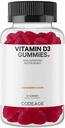Codeage Vitamin D3 Gummy Vitamine, Vitamin D3 5000 IU Gummie Cholecalciferol 125 mcg - 2-Monats-Versorgung - Weiche Pektin-basiert, Tier-Gelatin-freie Vitamine Gummy, Erdbeere, Glutenfrei - 60 Gummie