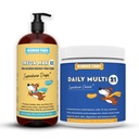 WONDER PAWS Omega Max Fish Oil Plus Daily Multivitamin Chews - für Dog Joint Health, Hautfeuchte, Immunsystemunterstützung & Daily Wellness - Omega Max 16 Unzen - Multivitamin 60 Chews