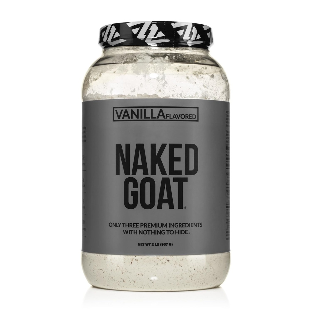 NAKED Goat Vanille Protein Powder - Weide Fed Goat Whey Protein Pulver aus Small-Herd Dairies - Nur 3 Inhaltsstoffe - GMO Free, Soy Free - All Natural - 23 Gramm Protein - 25 Portionen