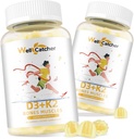 Vitamin D3 K2 Gummies - Vitamin D3 5000IU K2 (MK-7) 120mcg Supplements with Vitamin B Complex Sugar Free for Adults Kids Supports Bone Teeth Strength Immune Mango Flavor 60 Counts 2 Packs