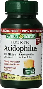 Nature's Bounty Probiotic Acidophilus Tablets, 120 ea (Pack mit 5)