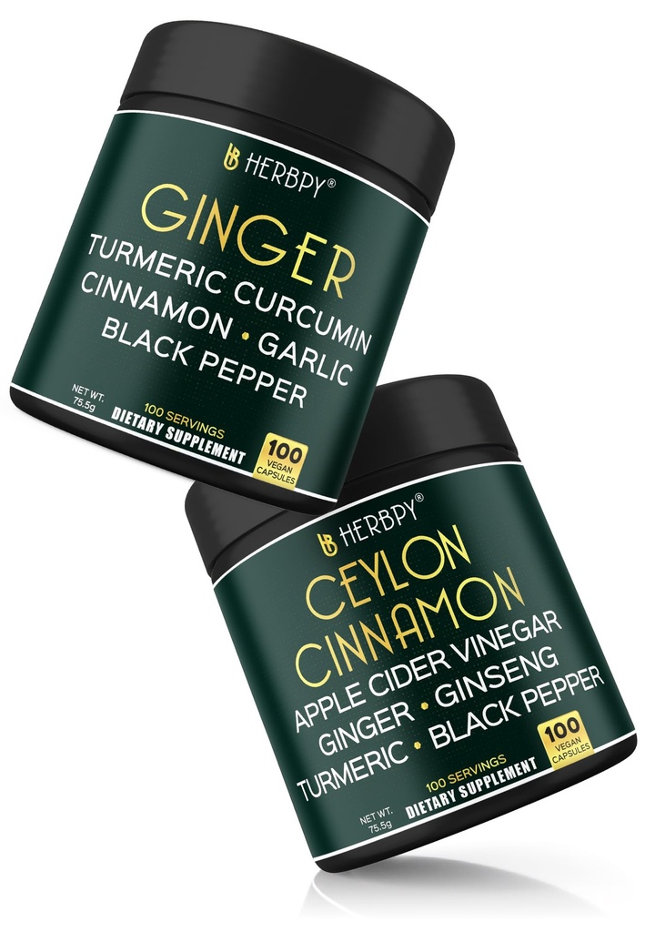 Bundle 5in1 Ginger Supplement & 6in1 Premium Ceylon Cinnamon Ergänzungen