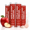 Apple Cider Vinegar Effervescent Tablet With The Mother | Supports Metabolism & Control Cravings | With 500mg ACV, Vit B6 & B12 | No Added Sugar | 15 Tablet (Pack of 1) (60 Tablets (Pack of 4))