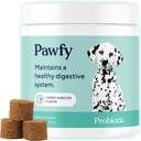 Pawfy Probiotics for Dogs | Unterstützt Verdauungs-Gesundheit, Durchfall für kleine, große Hunde | verbessert die Gesundheit von Gut | Anti-Just-Ergänzungen | Hautgesundheit Saisonale Allergien Unterstützung - 30 Chews (Bacon)