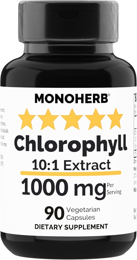 MONOHERB Extrait de chlorophylle 1000 mg - 90 Capsules végétariennes