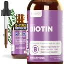 Rejuvica Health Active Biotin - Supplément de biotine liquide avancé - 5000mcg Support cheveux peau et ongles