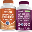 Ceylon Cinnamon (1pk) und Nitric Oxide (1pk) Supplement Bundle - Potente Vitamine für Herz, Stoffwechsel, Balance, Kreislauf, Lipid und Immununterstützung - Non-GMO, Vegan, Glutenfrei
