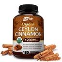 NutriFlair Organic Ceylon Cinnamon (100% Certified Organic Ceylon Cinnamon) 1200mg pro Servierung, 180 Kapseln - Gelenke, Entzündungshemmend, Antioxidans