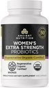 Probiotiques certifiés biologiques régénératifs pour les femmes, les probiotiques Femmes Extra Strength, Healthy Digestion and Immune System Function Support, 25 milliards d'UCF* par service, 60 comtes