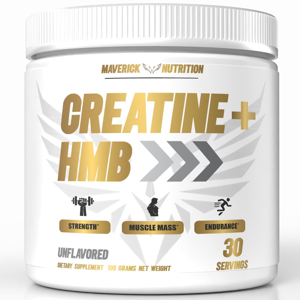 Kreatin HMB - Kreatin Pulver für Männer - Kreatin Pulver - Kreatinische Ergänzung - Kreatin für Männer - HMB Creatin - Kreatin HMB Pulver - Kreatin - Kreatin Monohydrate - 30 Servieren - Unflavored