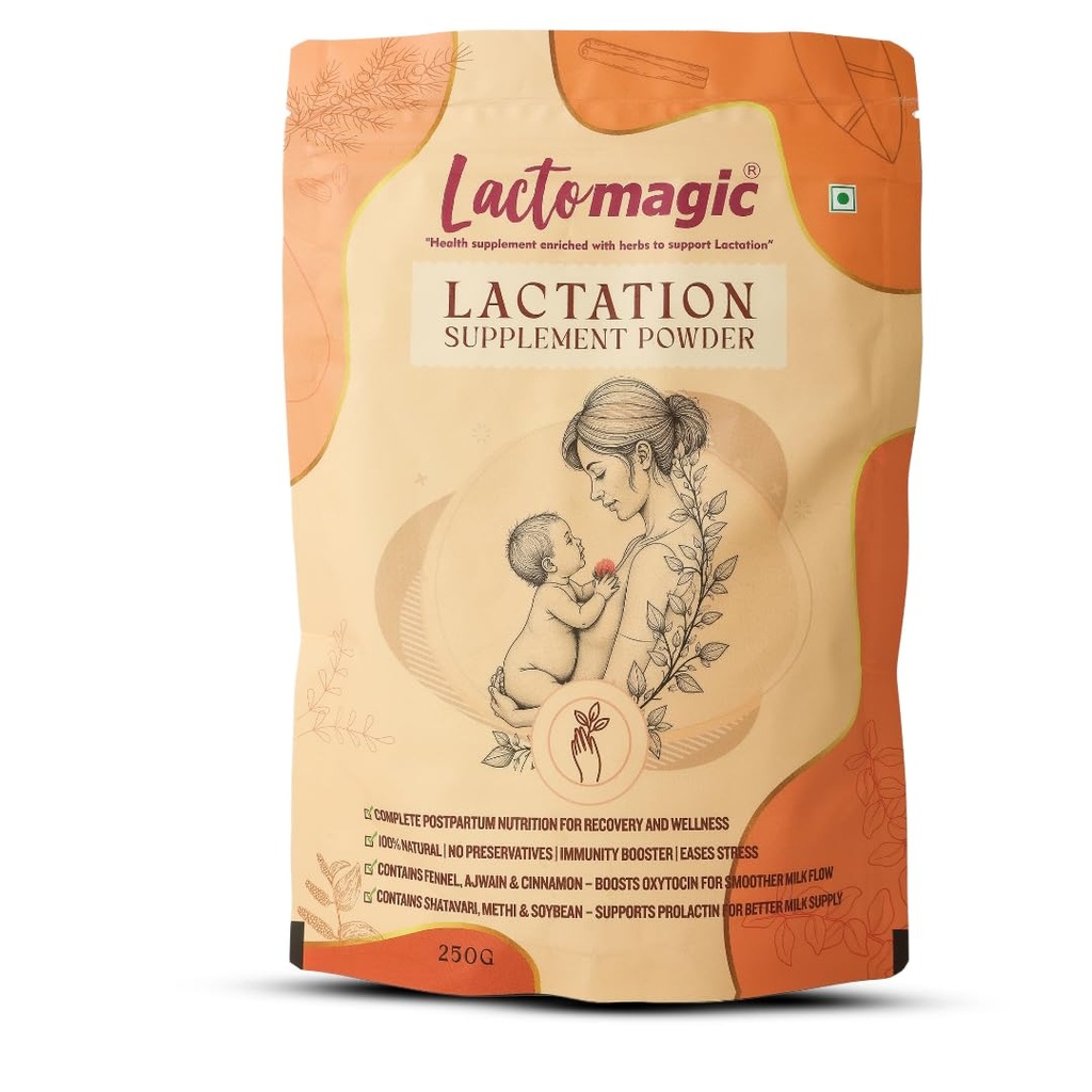 Lactation Supplement Powder for Breastfeeding Mothers | 250g | Helps Increase Milk Supply, Postpartum Recovery, Energy & Immunity | 15 Herbs Ayurvedic Formula with Shatavari and Fenugreek | No Preservatives | Pack of 1