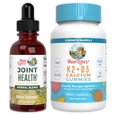 MaryRuth Organics Joint Health Liquid Drops & Vitamin K2+D3 Gummis (Peach Mango and Apricot) | Label Project Verified | Vitamins for Calcium, Joints und Bone Support | Vegan, Non-GMO, Gluten Free