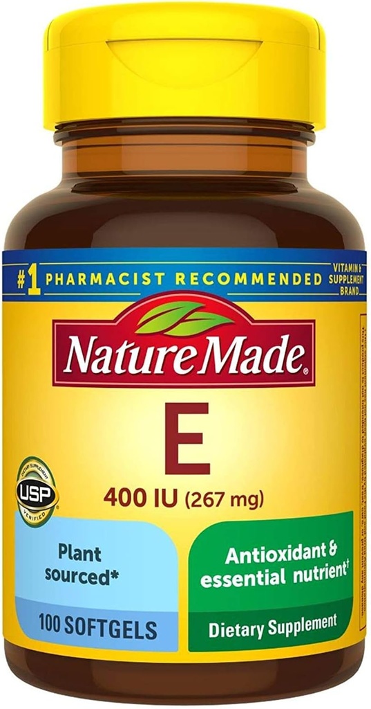 Nature faite de vitamine E 400 I.U. Softgels 100 ea (paquet de 2)
