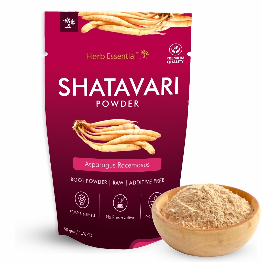 Herb Essential Shatavari Powder 50g, Ayurvedic Herbal Supplement