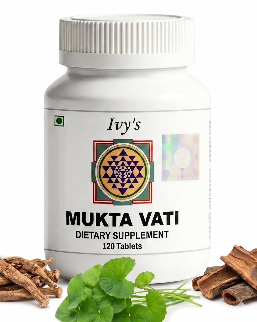 Comprimés à base de plantes Mukta Vati d'Ivy - Formule ayurvédique