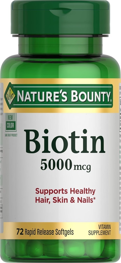Nature's Bounty Biotin 5.000 mcg Caps, 72 ct