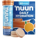 Nuun Immunität Elektrolyt Tabletten mit Vitamin D, C, E, & A, Ginger, Elderberry, Magnesium & 4 Andere essentielle Elektrolyte, Vegan, Blueberry Tangerine, 8 Pack (80 Portionen insgesamt)