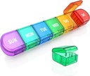 Große wöchentliche Pille Organizer, Acedada abnehmbare Pille Box 7 Tage, Portable Travel Daily Medicine Pill Organizer, Pill Container 1 Mal ein Tag, Vitamin Case Holder für Medikamente Supplement, RB