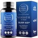 Natürliche Schlafhilfe für Erwachsene w/Low Dose Melatonin 0.5mg – Valerian Root + Magnesium Glycinate + L-Theanin-Ergänzung, Kamille | No Morning Grogginess| Non-Habit Forming | Pflanzenbasierte Pillen, 60 Ct