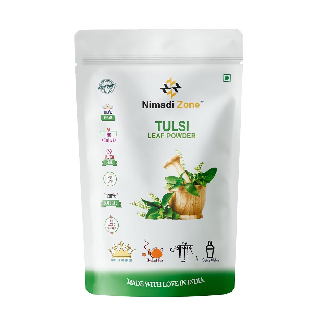 Tulsi Leaf Powder/Holy Basil Leaf Powder - 100 GM by Nimadi Zone