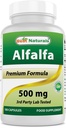 Best Naturals Alfalfa Green Super Food 500 mg 180 Kapseln (180 Count (Pack von 1))