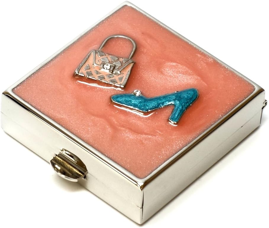 9311 Quadratische kleine Pille Box Organizer Pink Blue Gold Frauen Reise Pille Case Geldbörse Tasche Container Täglich tragbare Medizin Vitamin Box Medikamente Ergänzung Mini Lagerung