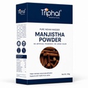 TRIPHAL Manjistha Powder 100g | 100% Pure & Edible Grade Manjishtha | Ayurvedic Skin Cleanser for Glowing Skin | Helps with Acne, Rashes & Detox | Non-GMO, Preservative-Free
