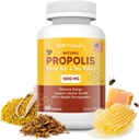 Bienen Pollen Propolis Royal Jelly Extract mit Carob, Pure Immun Support Supplement, Glutenfrei, Vegetarische Kapseln, 1000 mg