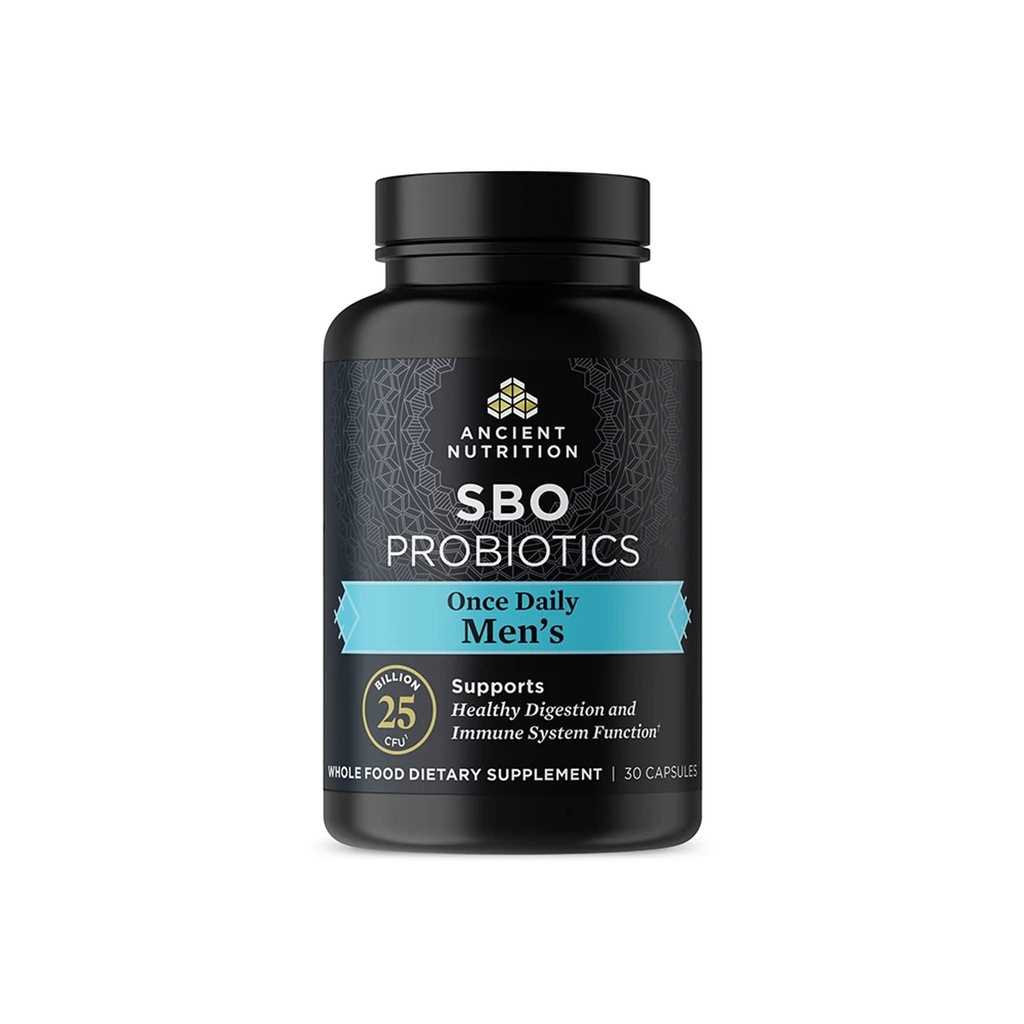 Probiotiques de nutrition ancienne pour les hommes, SBO Probiotiques pour les hommes une fois par jour 30 Ct, pour le soutien de la digestion saine et du système immunitaire, 25 milliards UFC* par service