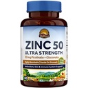 Vitalitown Chelat Zink 50 mg, Zink Picolinat & Gluconate, 60 Veggie Kapseln, gut absorbiert, Immunsystem, Gesunde Haut & Entwicklung, Vegan, NO Gluten, Non-GMO