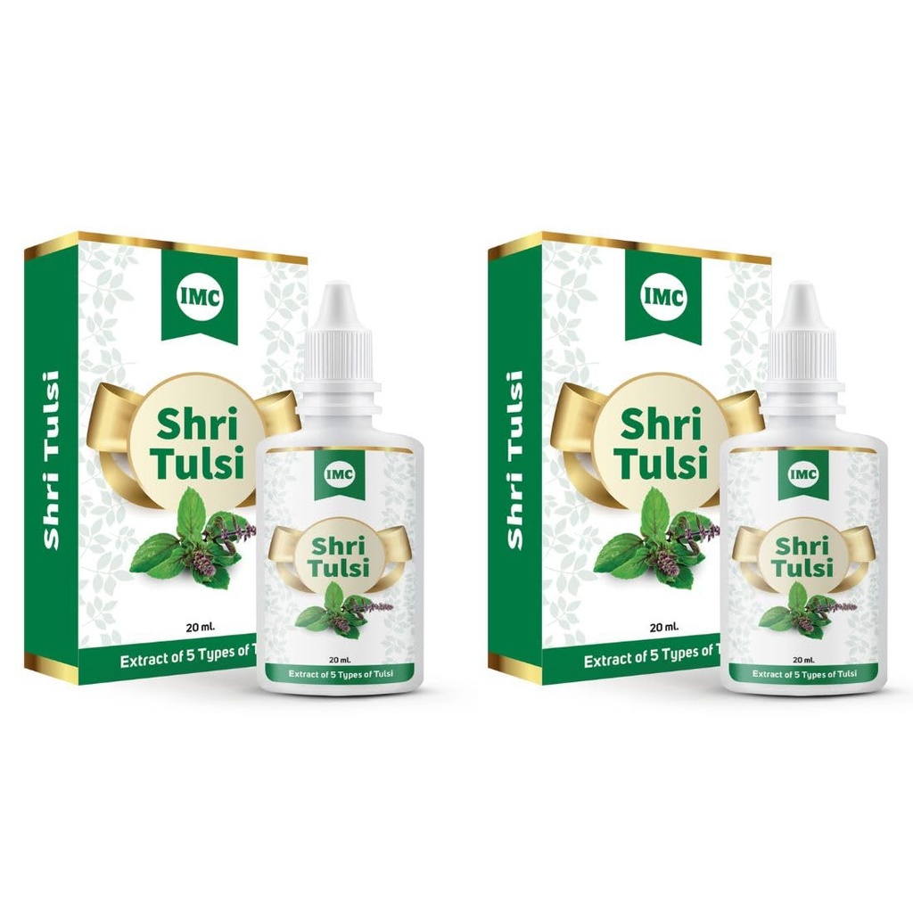 IMC Shri Tulsi | Powerful Immunity Booster, Fights 200+ Diseases, Cough/Cold Aid (Pack of 2)
