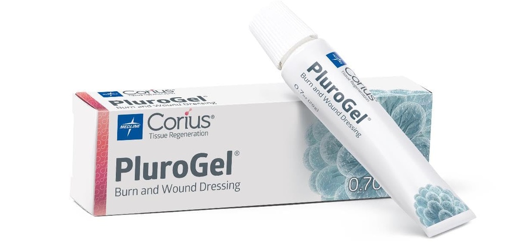 PluroGel Burn and Wound Dressing Gel, Moisture-Retaining, Non-Cytotoxic, Water-Soluble, Biocompatible Gel for Burns, Cuts, Ulcers, and Wound Care Protection, 0.7 oz. Tube
