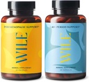 Wile Perimenopause Support & 40+ Periodenunterstützung, 2-Pack, PMS Relief & Menopause Ergänzungen für Frauen, (2) Flaschen von 60 Kapseln Jede, 120 Insgesamt