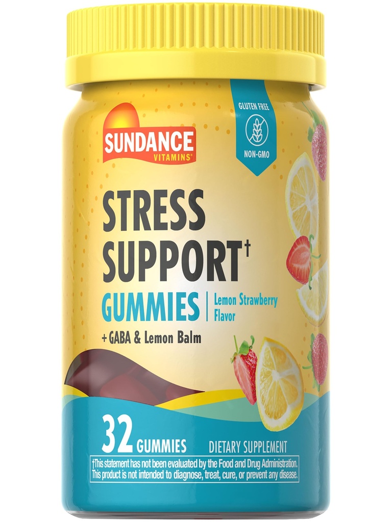 Support anti-stress Sundance Gummies.com 32 Comte.com avec GABA et Lemon Baume.com.