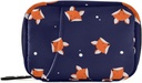 Pill Box Cute Fox 7 Day Pill Case Travel Pill Organizer Bag with Zipper Portable Weekly Vitamin Medicine Supporter Pouch Bag
