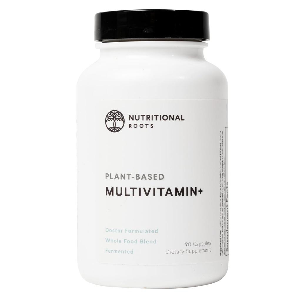 Ernährungswurzeln Multivitamin+, Award-Winning Plant-Based (Vegan) Multivitamin, Bio Gemüse & Kräuter, Fermented Vitamins, Probiotics, Doctor's Choice, 45 Portionen