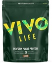 Vivo life Perform Plant Protein Powder (en poudre de protéines végétales) 25g Protéine avec 6g BCAAs, fer, zinc, mélange d'enzymes curcuma et à base de plantes